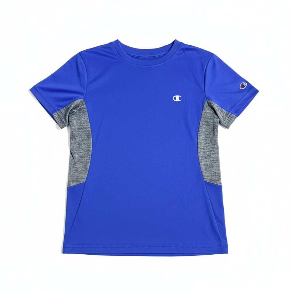 Champion Boy's Performance T Shirt Short Sleeve Crewneck Royal Blue 10/12 NEW